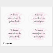 Wees de reden die gelooft in de goedheid van mense ovale sticker (Vel)
