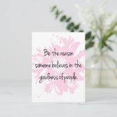 Wees de reden Geloof in de goedheid van mensen Briefkaart (Staand voorkant)