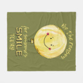 "Wees de reden" vegeldekens Fleece Deken (Voorkant (Horizontaal))