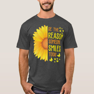 Wees de reden waarom iemand vandaag de zonbloem in t-shirt