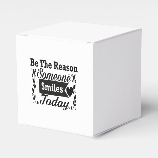 Wees de reden waarom iemand vandaag lacht geschenk bedankdoosjes (Voorkant Zijde)