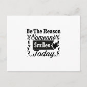 Wees de reden waarom iemand vandaag lacht geschenk briefkaart (Voorkant)