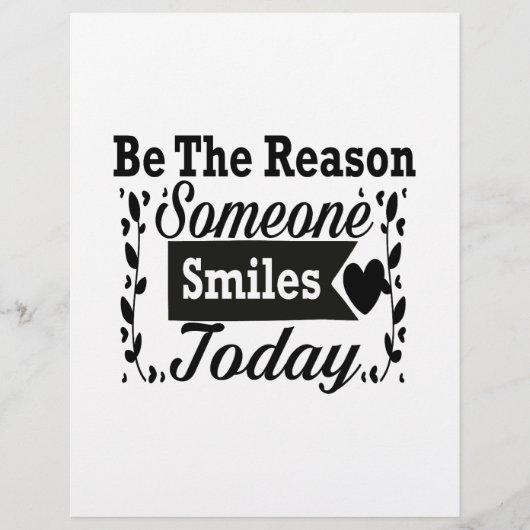 Wees de reden waarom iemand vandaag lacht geschenk flyer (Voorkant)