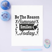 Wees de reden waarom iemand vandaag lacht geschenk flyer (Enkel)