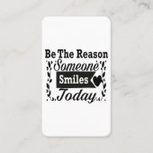 Wees de reden waarom iemand vandaag lacht geschenk visitekaartje (Voorkant)