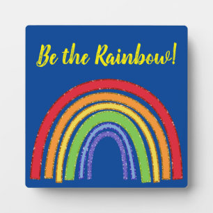 Wees de regenboog!   Regenboog glitter Kijk Fotoplaat