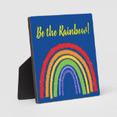 Wees de regenboog! | Regenboog glitter Kijk Fotoplaat (Voorkant)