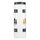 Wees de schaakspeler en niet de schaakpunts Humor Thermosbeker (Achterkant)