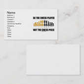 Wees de schaakspeler niet het schaakstuk visitekaartje (Voorkant / Achterkant)