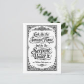 "Wees de slang" Shakespeare Briefkaart (Staand voorkant)