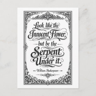 "Wees de slang" Shakespeare Briefkaart