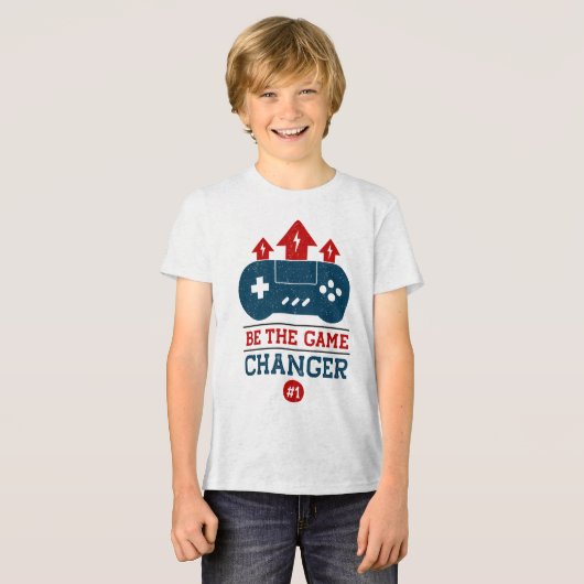 Wees de spelveranderaar #1 Gamen Tri-Blend Shirt (Voorkant volledig)