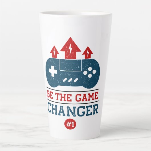 Wees de spelveranderaar #1 Gaming Latte Mok (Voorkant)