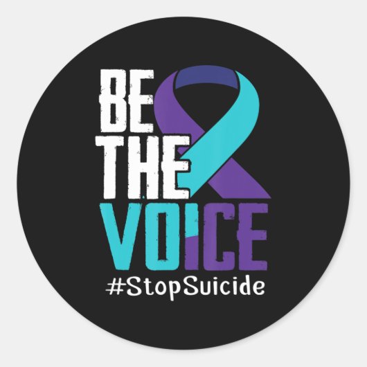 Wees de Spraak Zelfmoordbewustzijn Geestelijke gez Ronde Sticker (Voorkant)