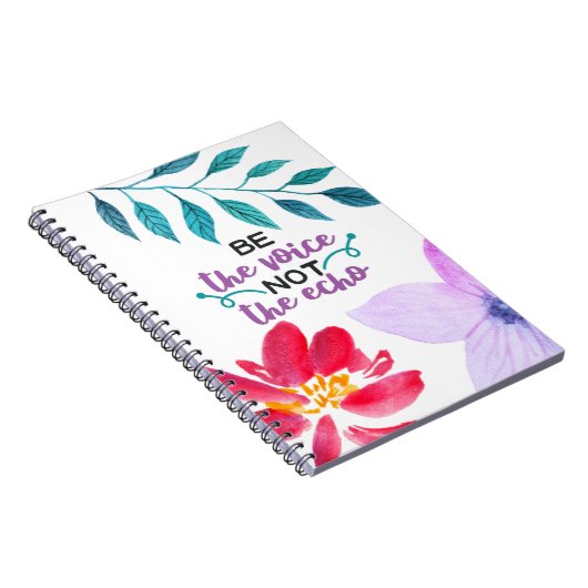 Wees de stem niet de echo notitieboek (Rechterzijde)