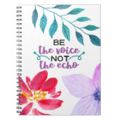 Wees de stem niet de echo notitieboek (Voorkant)