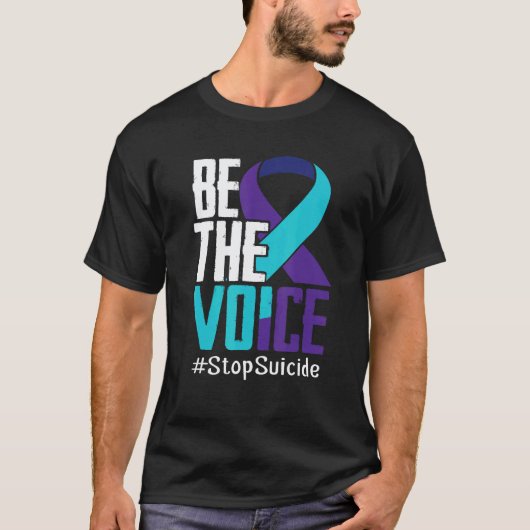 Wees de Stem Stop Zelfmoord Bewustzijn Mentale Gez T-shirt (Voorkant)