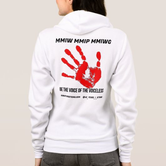 Wees de stem van de stemlozen hoodie (Achterkant)