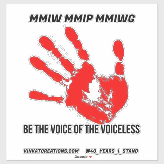 Wees de stem van de stemlozen sticker (Vel)