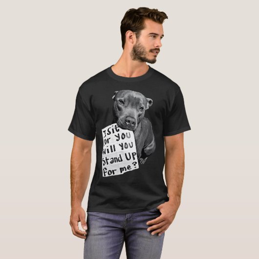 Wees de stem voor Pitbulls en Rescues T-shirt (Voorkant volledig)