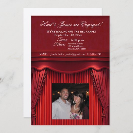 Wees de ster in je eigen bioscoop uitnodiging! kaart (Voorkant / Achterkant)