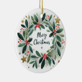 Wees de ster op je eigen kerstversiering keramisch ornament (Rechts)