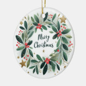 Wees de ster op je eigen kerstversiering keramisch ornament (Links)