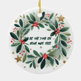 Wees de ster op je eigen kerstversiering keramisch ornament