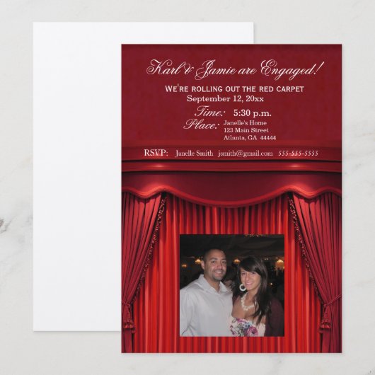 Wees de sterren in je eigen uitnodiging voor een b (Voorkant / Achterkant)