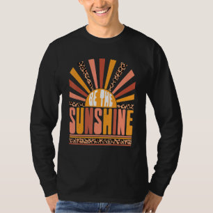 Wees de Sunshine Summer Retro Sun Graphic Motivati T-shirt