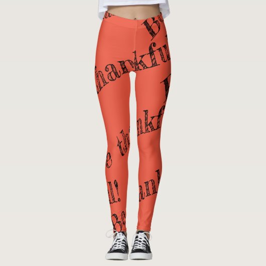 Wees de Thanksgiving dankbaar Leggings (Voorkant)