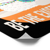 Wees de uitzondering Kawaii Funny Llama White en O Poster (Hoek)