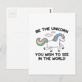 Wees de Unicorn Briefkaart (Voorkant / Achterkant)