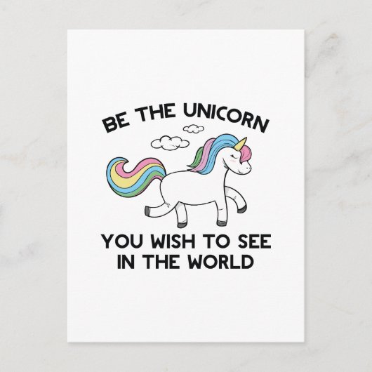 Wees de Unicorn Briefkaart (Voorkant)