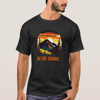 Wees de Verandering – Bergzonsondergang T-shirt