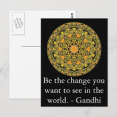 Wees de verandering die je wilt zien in de wereld. briefkaart (Voorkant / Achterkant)