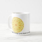 Wees de verandering die je wilt zien in de wereld. koffiemok (Voorkant links)