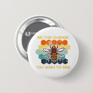 Wees de verandering die je wilt zien in de wereld ronde button 5,7 cm