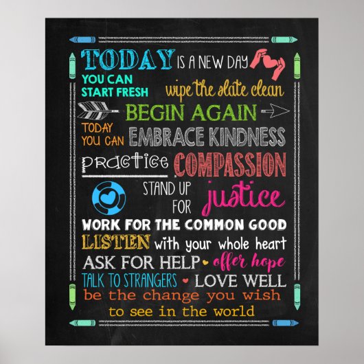 Wees de verandering die je wilt zien in de World S Poster (Voorkant)