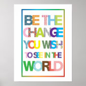 Wees de verandering die je wilt zien in het Poster (Voorkant)