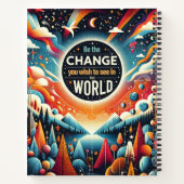 Wees de verandering die je wilt zien notitieboek (Achterkant)