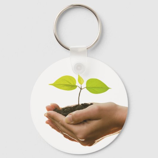 Wees de verandering die je wilt zijn - Sapling in Sleutelhanger (Voorkant)