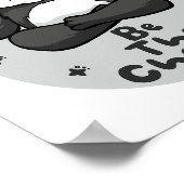 Wees de verandering die Kawaii Funny Panda doet Yo Poster (Hoek)