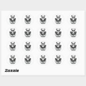 Wees de verandering die Kawaii Funny Panda doet Yo Ronde Sticker (Vel)