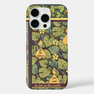 Wees de verandering die u wilt zien Art Deco Flora iPhone 16 Pro Hoesje