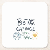 Wees de verandering: empowerment van positieve tra kartonnen onderzetters (Voorkant)