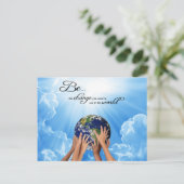 Wees de verandering - Gandhi Briefkaart (Staand voorkant)