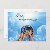 Wees de verandering - Gandhi Briefkaart (Voorkant / Achterkant)