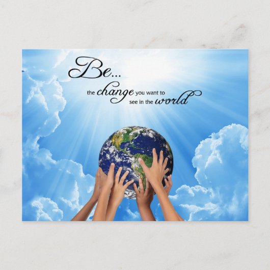 Wees de verandering - Gandhi Briefkaart (Voorkant)