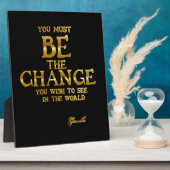 Wees de verandering - Gandhi Inspirerend actieprij Fotoplaat (Zijkant)